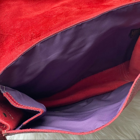 Handmade Red Genuine Leather Stachel Purse - Picture 5 of 5